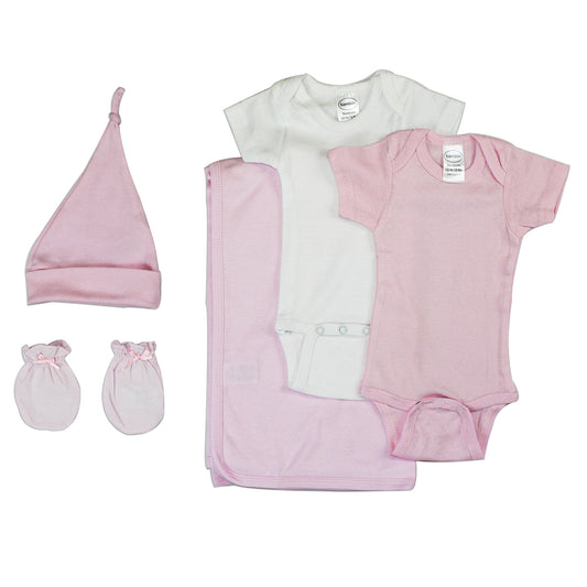 Luxe™ 5 Pc Pink Newborn Set